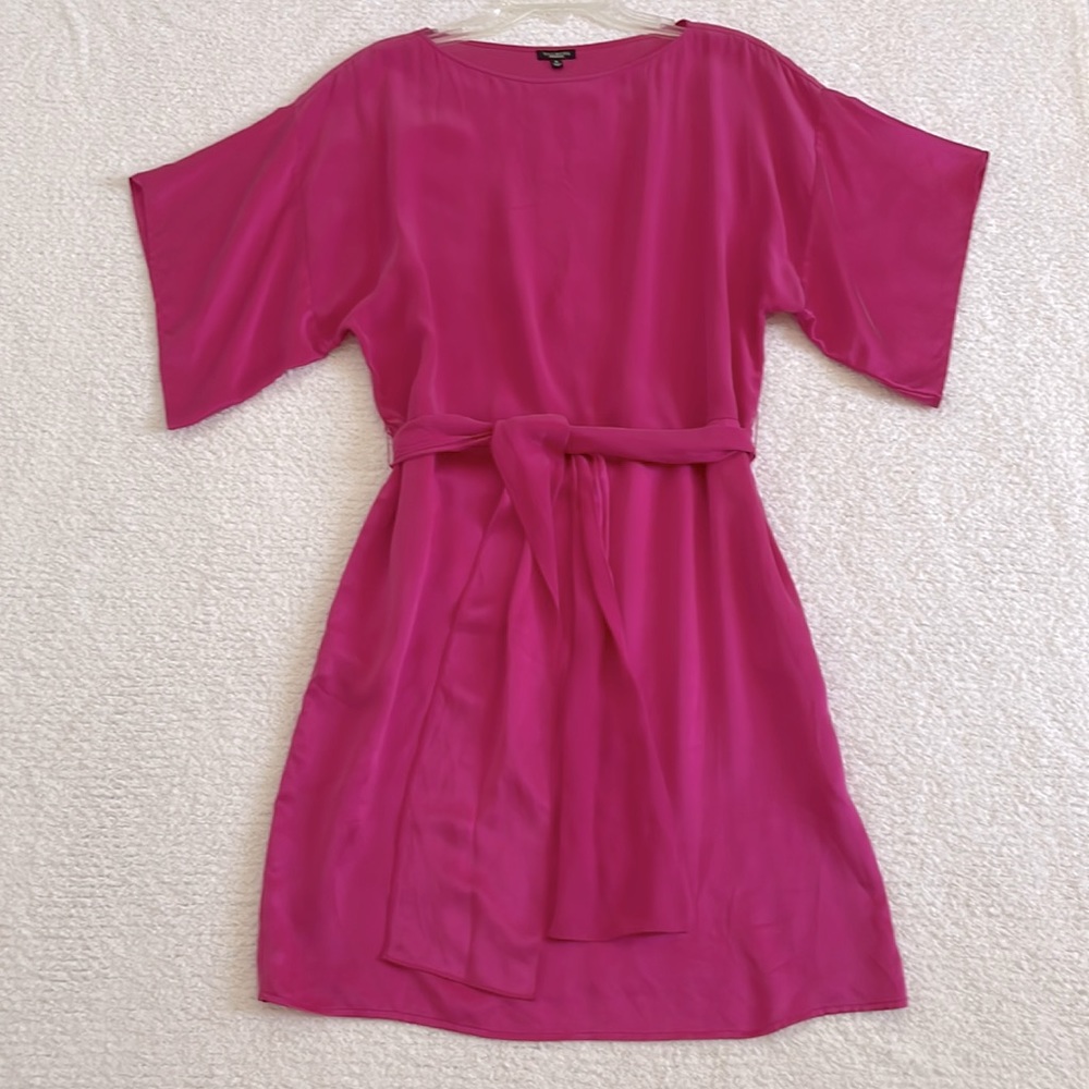 TALBOTS KIMONO SLEEVES 100% SILK POPOVER DRESS - Picture 9 of 16